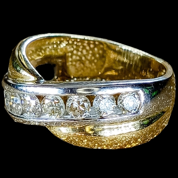 Gold Diamond Ring New unisex